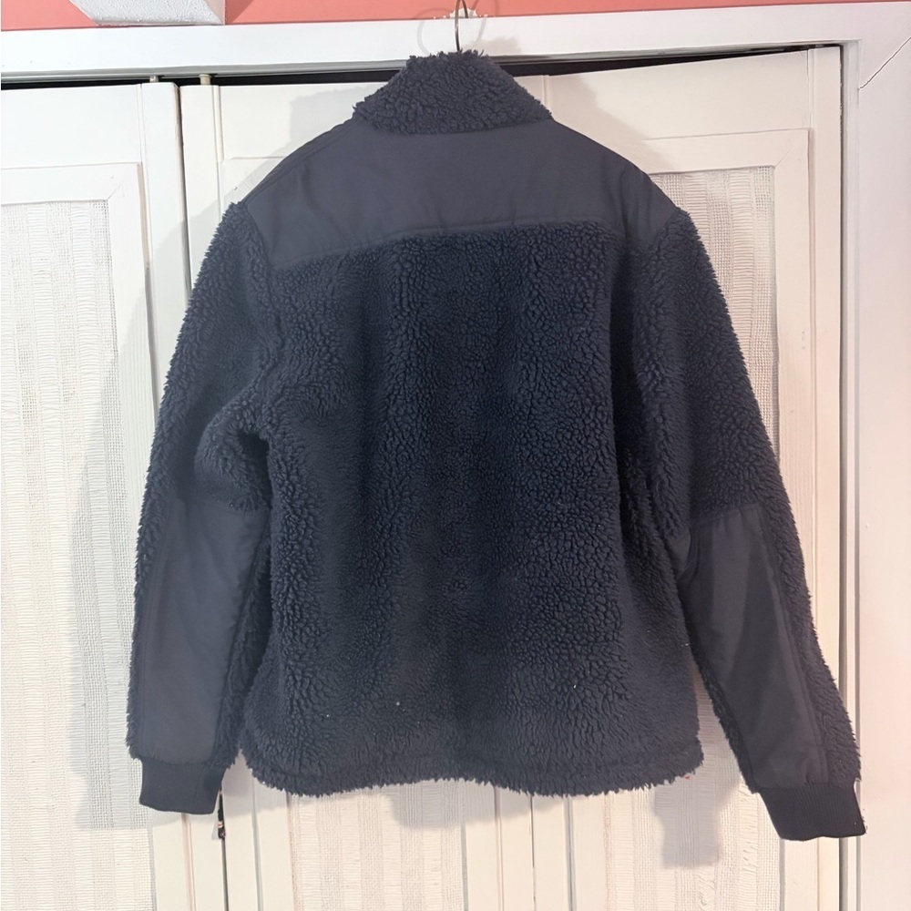 New Alex Mill fleece lined Sherpa field jacket in navy blue sz XL - Picture 5 of 14